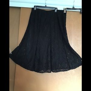 Love Nation 3 XL flare black lace skirt